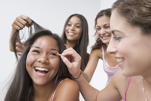 Sleepover Girls Doing Hair (1)