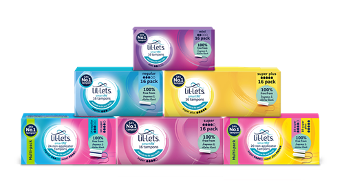 Lil Lets South Africa Tampons Range Group Artwork